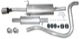 Sports silencer set Stainless steel from Intermediate pipe  (1055324) - Saab 9-3 (-2003)