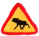 Pillow black-red-yellow Elk Warning  (1055524) - universal 