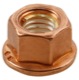 Lock nut all-metal with Collar with metric Thread M8 copper-coated 9157116 (1064861) - Saab universal ohne Classic