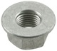 Lock nut all-metal with Collar with metric Thread M14 x 1,5 Zinc-coated