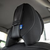 Pillow, headrest Leather black