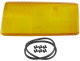 Lens, Headlight left yellow 3518156 (1076251) - Volvo 700