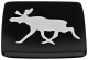 Emblem Radiator grill Elk adhesive gel label