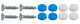 Schraubensatz, KFZ-Kennzeichen 4 Stück 4,8 mm 19 mm selbstschneidend  (1076906) - universal 