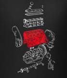 T-Shirt B200 / B230 - Redblock L