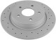 Brake disc Rear axle non vented perforated