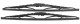 Wiper blade for Windscreen black Kit for both sides 274386 (1082007) - Volvo 140, 164, 200