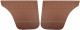 Interior door panel rear brown Kit for both sides  (1083078) - Volvo 120, 130, 220