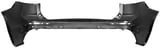 Bumper cover rear painted onyx black metallic