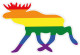 Sticker Elk transparent Rainbow (LGBT)  (1083600) - universal 