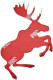 Emblem Moose (3D) 88 mm 57 mm