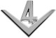 Emblem V4 groß 8804072 (1084741) - Saab 95, 96