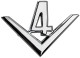 Emblem V4 klein 8800203 (1084742) - Saab 95, 96
