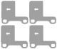 Shims, Brake pads Kit for both sides 272272 (1085478) - Volvo 850, C70 (-2005), S70 V70 (-2000)