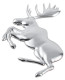 Emblem Moose (3D) 88 mm 57 mm