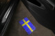 Entry light Swedish flag Kit consisting of 1 pair  (1090771) - Volvo S60, V60, S60 CC, V60 CC (2011-2018), S60, V60, V60 CC (2019-), S80 (2007-), V40 (2013-), V40 CC, V70, XC70 (2008-), XC60 (2018-), XC60 (-2017)