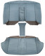 Bezug, Polster Rückbank Sitzfläche Rückenlehne blau Satz für die komplette Rückbank  (1091338) - Volvo 120 130