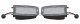Lens, Outside mirror light Kit for both sides  (1091430) - Volvo S60 (-2009), S80 (-2006), V70 P26, XC70 (2001-2007), XC90 (-2014)