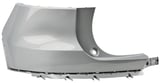 Bumper cover rear left Corner painted glacier silver