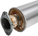Front silencer splitted part