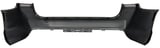 Bumper cover rear painted onyx black metallic