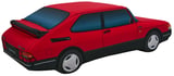 Kissen rot Saab 900 Turbo Coupe