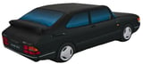 Kissen schwarz Saab 900 Turbo Coupe