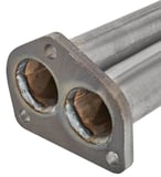 Downpipe double tube splitted part