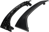 Door handle front left black with Cover Kit