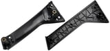 Door handle front left black with Cover Kit