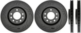 Brake disc Front axle slotted externally vented BLACK Z Kit for both sides 5084769 (1107562) - Saab 9-3 (-2003)