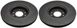 Brake disc Front axle slotted externally vented BLACK Z Kit for both sides