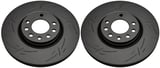 Brake disc Front axle slotted externally vented BLACK Z Kit for both sides