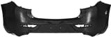 Bumper cover rear painted onyx black metallic