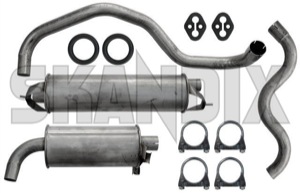 Exhaust system 31372147 (1000001) - Volvo 164, 200 - exhaust system Genuine addon add on catalytic converter downpipe from intermediate material pipe steel with