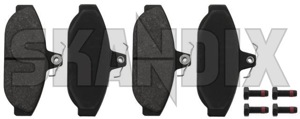 Brake pad set Front axle System Girling 31261182 (1000255) - Volvo 700, 900 - brake pad set front axle system girling Own-label 2 2pistons abs axle bolt brake caliper for front girling pistons system vehicles with without