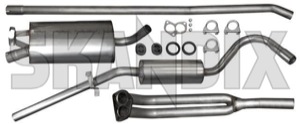 Exhaust system, Stainless steel from Manifold  (1000504) - Volvo 120 130 - exhaust system stainless steel from manifold ferrita Ferrita 6 addon add on double from guarantee manifold material round single single  stainless steel tube with years