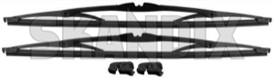Wiper blade for Windscreen black Kit for both sides 274386 (1000759) - Volvo 140, 164, 200 - wiper blade for windscreen black kit for both sides wipers Genuine addon add on black both cleaning drivers for kit left material passengers right side sides window windscreen without