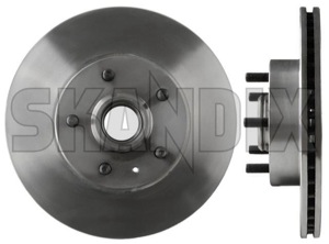 Brake disc Front axle  (1000937) - Volvo 700 - brake disc front axle brake rotor brakerotors rotors Own-label 2 262 262mm additional and axle fits front hub info info  left mm note pieces please right with