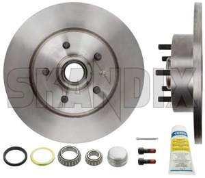 Brake disc Front axle non vented System Girling 270875 (1000938) - Volvo 700 - brake disc front axle non vented system girling brake rotor brakerotors rotors Own-label 2 280 280mm additional and axle bearing conversion fits front girling info info  kit left mm non note pieces please right solid system vented with