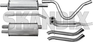 Exhaust system, Stainless steel from Manifold  (1001246) - Volvo P1800 - 1800e exhaust system stainless steel from manifold p1800e ferrita Ferrita 6 addon add on bent double double double  from guarantee manifold material stainless steel tube without years