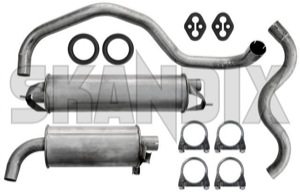 Exhaust system, Stainless steel 31372147 (1001248) - Volvo 164, 200 - exhaust system stainless steel ferrita Ferrita abe  abe  6 addon add on catalytic certification converter downpipe from general guarantee intermediate material pipe round single single  stainless steel with without years
