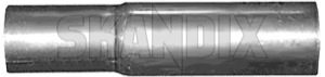 Exhaust pipe 1378262 (1001398) - Volvo 700 - exhaust pipe Own-label round straight
