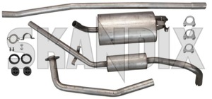 Exhaust system, Stainless steel from Manifold  (1001573) - Volvo 120 130 - exhaust system stainless steel from manifold ferrita Ferrita 6 addon add on from guarantee manifold material round single single single  stainless steel tube with years