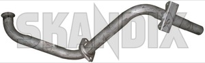 Downpipe single tube 3342006 (1001590) - Volvo 300 - downpipe single tube exhaust pipe header pipe Own-label catalytic converter for single tube vehicles without