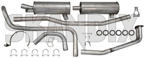 Exhaust system, Stainless steel from Manifold  (1001811) - Volvo 164 - exhaust system stainless steel from manifold ferrita Ferrita 6 addon add on double from guarantee manifold material round single single  stainless steel tube with years