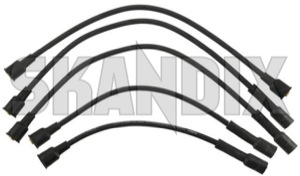 Ignition cable kit black 272191 (1002320) - Volvo 120, 130, 220, 140, PV, P210 - ignition cable kit black skandix SKANDIX black cable iginition plug plug  with