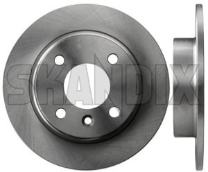 Brake disc Rear axle non vented 3450386 (1002690) - Volvo 400 - brake disc rear axle non vented brake rotor brakerotors rotors Own-label 2 additional and axle fits hub info info  left non note pieces please rear right solid vented without