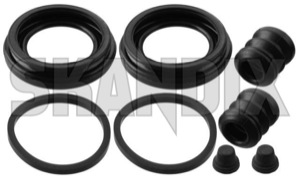 Repair kit, Boot Brake caliper Front axle for one Brake caliper  (1002765) - Volvo 700 - repair kit boot brake caliper front axle for one brake caliper Own-label 2  2 abs axle bleeder bolts brake caliper caps caps caps  dust for front girling guide one piston pistons pistons  screw seals system vehicles with without