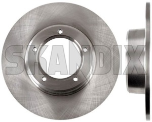 Brake disc Front axle non vented 7328057 (1002826) - Saab 95, 96, Sonett II, Sonett III, Sonett V4 - brake disc front axle non vented brake rotor brakerotors rotors Own-label 2 additional and axle carlo except fits for front info info  left model monte non note pieces please right solid vented